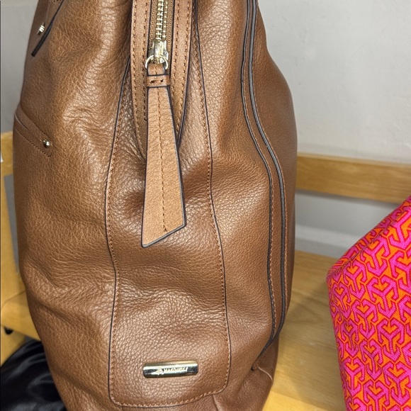 B. Makowsky camel leather triple entry large satchel tote - Picture 4 of 14